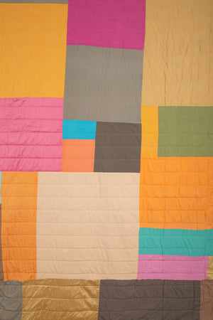 End of Roll Patchwork Reversible Quilt - 03