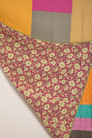 End of Roll Patchwork Reversible Quilt - 03