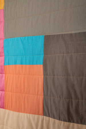 End of Roll Patchwork Reversible Quilt - 03