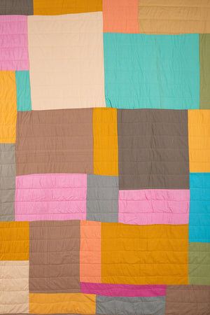 End of Roll Patchwork Reversible Quilt - 04