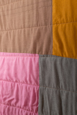 End of Roll Patchwork Reversible Quilt - 04