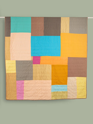 End of Roll Patchwork Reversible Quilt - 05
