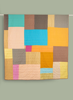 End of Roll Patchwork Reversible Quilt - 05