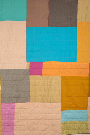 End of Roll Patchwork Reversible Quilt - 05
