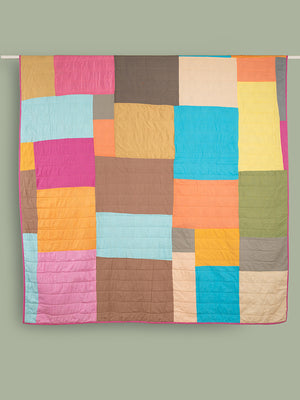 End of Roll Patchwork Reversible Quilt - 06