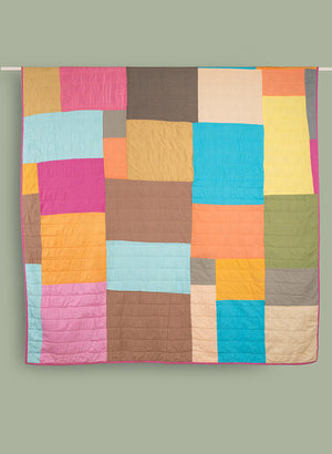 End of Roll Patchwork Reversible Quilt - 06
