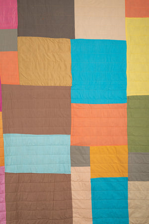 End of Roll Patchwork Reversible Quilt - 06