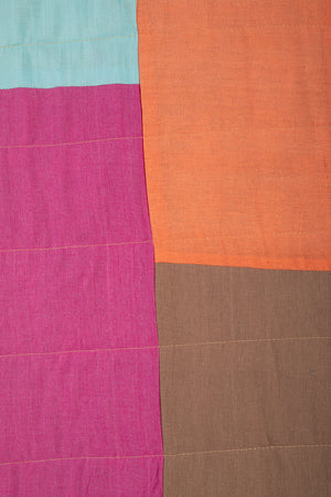End of Roll Patchwork Reversible Quilt - 06