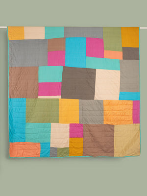 End of Roll Patchwork Reversible Quilt - 07