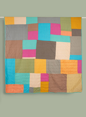End of Roll Patchwork Reversible Quilt - 07