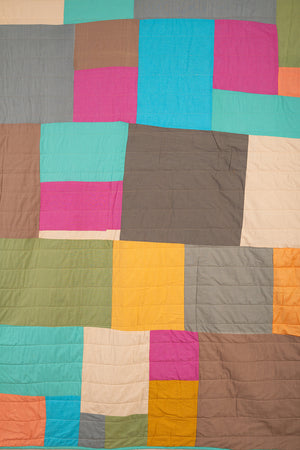 End of Roll Patchwork Reversible Quilt - 07