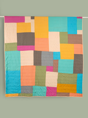 End of Roll Patchwork Reversible Quilt - 08