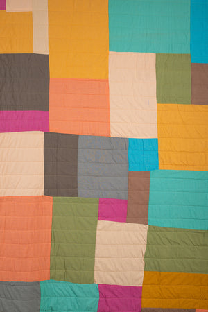 End of Roll Patchwork Reversible Quilt - 08