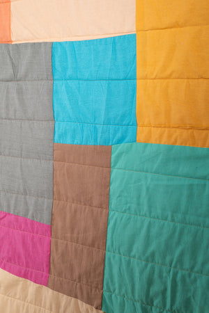 End of Roll Patchwork Reversible Quilt - 08