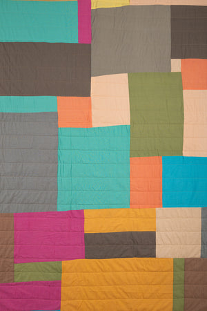 End of Roll Patchwork Reversible Quilt - 09