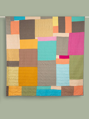 End of Roll Patchwork Reversible Quilt - 10