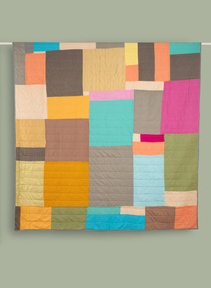 End of Roll Patchwork Reversible Quilt - 10