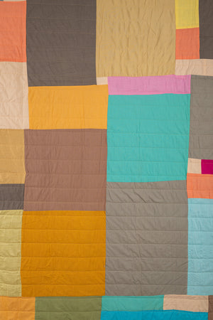 End of Roll Patchwork Reversible Quilt - 10