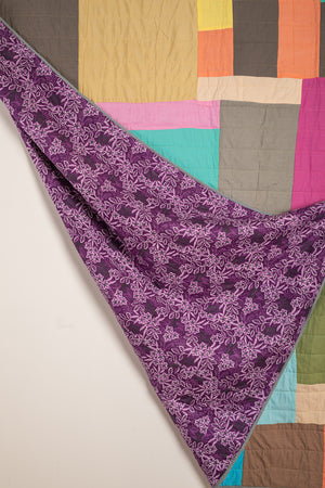 End of Roll Patchwork Reversible Quilt - 10