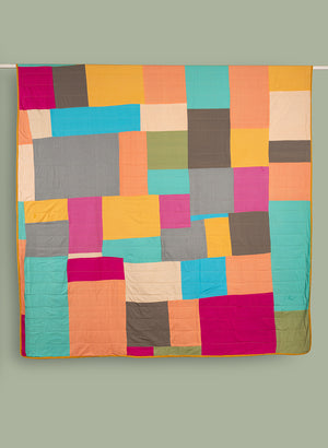 End of Roll Patchwork Reversible Quilt - 12