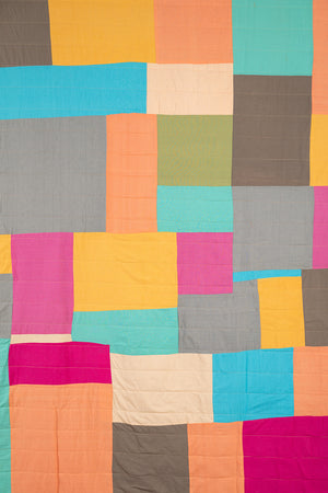 End of Roll Patchwork Reversible Quilt - 12