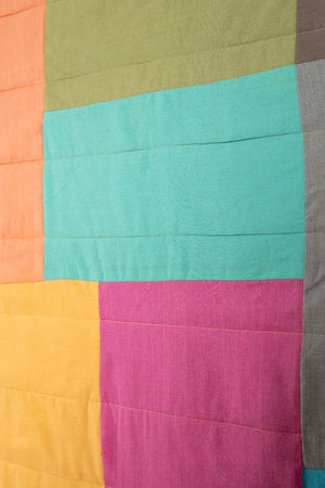 End of Roll Patchwork Reversible Quilt - 12