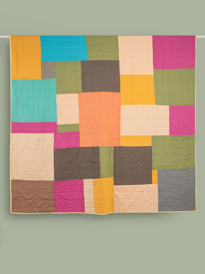 End of Roll Patchwork Reversible Quilt - 13