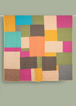 End of Roll Patchwork Reversible Quilt - 13