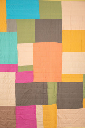 End of Roll Patchwork Reversible Quilt - 13