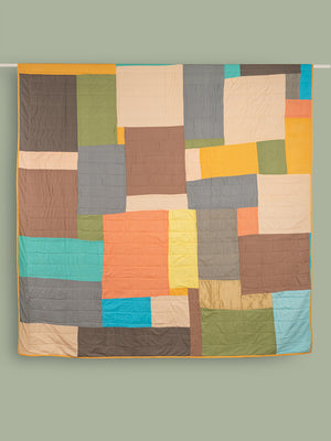 End of Roll Patchwork Reversible Quilt - 14