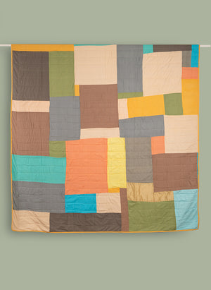 End of Roll Patchwork Reversible Quilt - 14