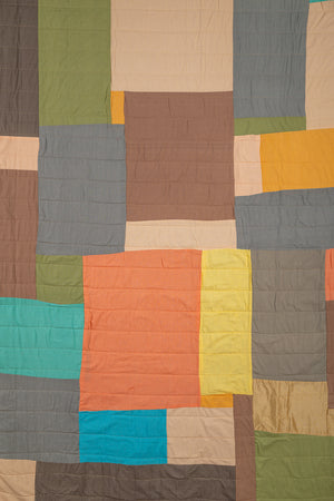 End of Roll Patchwork Reversible Quilt - 14