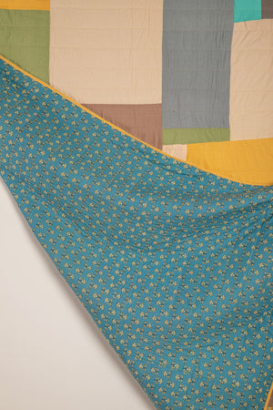 End of Roll Patchwork Reversible Quilt - 14