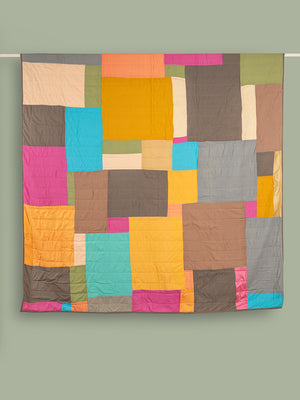 End of Roll Patchwork Reversible Quilt - 15