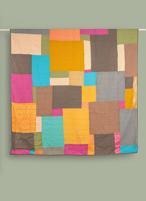 End of Roll Patchwork Reversible Quilt - 15