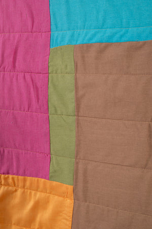 End of Roll Patchwork Reversible Quilt - 15