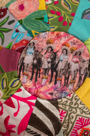 Patchwork Embroidery Pouffe