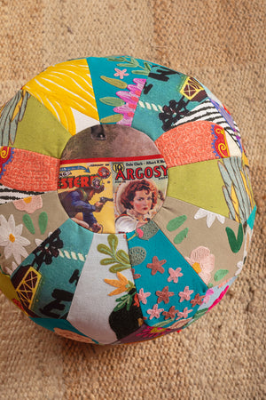 Patchwork Embroidery Pouffe