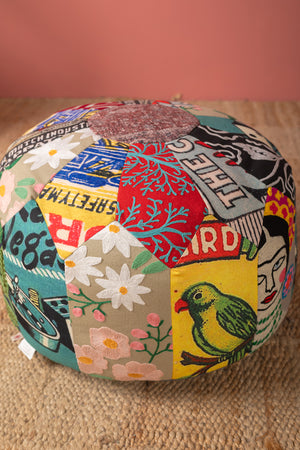 Patchwork Embroidery Pouffe