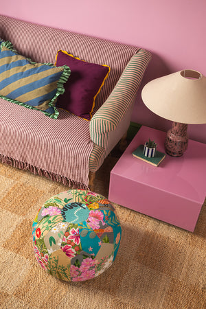 Patchwork Embroidery Pouffe