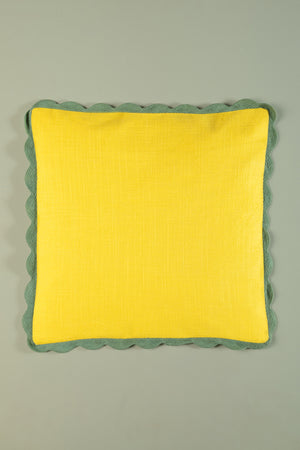 Lemon Block Colour Cotton Cushion Cover