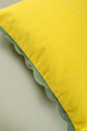 Lemon Block Colour Cotton Cushion Cover