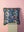 Denim Blue Leaves Embroidered Cushion Cover