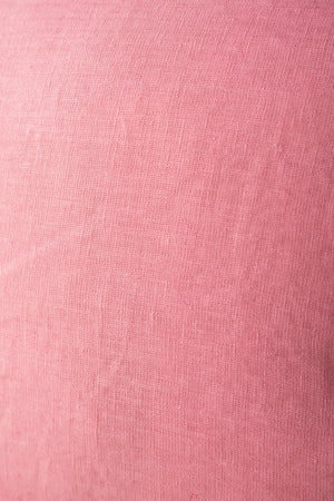 Pink Botanical Embroidered Cushion Cover