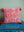 Pink Velvet Leaf Embroidered Cushion Cover