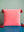 Pink Velvet Leaf Embroidered Cushion Cover