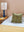 Olive & Navy Spade Block Print Cushion Cover