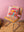 Pink Embroidered Toadstools Cushion Cover