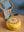 Floral on Yellow Embroidered Pouffe