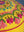 Floral on Yellow Embroidered Pouffe